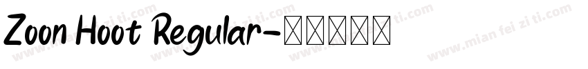 Zoon Hoot Regular字体转换